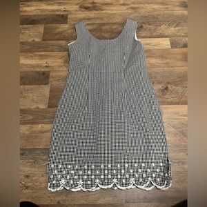 Amanda Smith Black and White Patterned Midi Dress